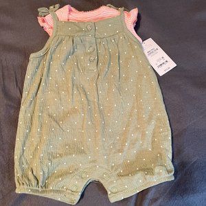 Infant girls 2 piece romper set